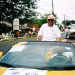 Sun Prairie Mayor David D. Hanneman rides in a local parade, circa 2004.