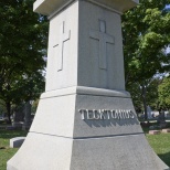 One of the sturdier monuments at Calvary Cemetery, Racine, Wis.