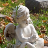 Cherubs often watch over the graves of little ones.