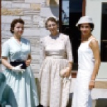 Ruby Hanneman (center) with daughter-in-law Mary K. Hanneman and daughter Lavonne.