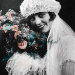 Ruby (Treutel) Hanneman on her wedding day, July 14, 1925.
