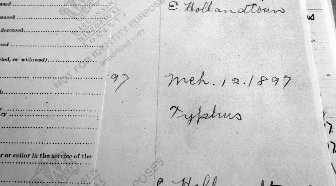 Elizabeth McQueen Chase was a Victim of Typhus in March 1897